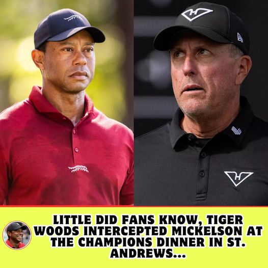 Little did fans know, Tiger Woods intercepted Mickelson at the ...